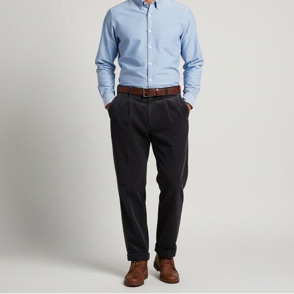 Orvis Men's Size 38 Corduroy Trousers Pleated Brisbane Moss 90s Grandpacore - Picture 1 of 11